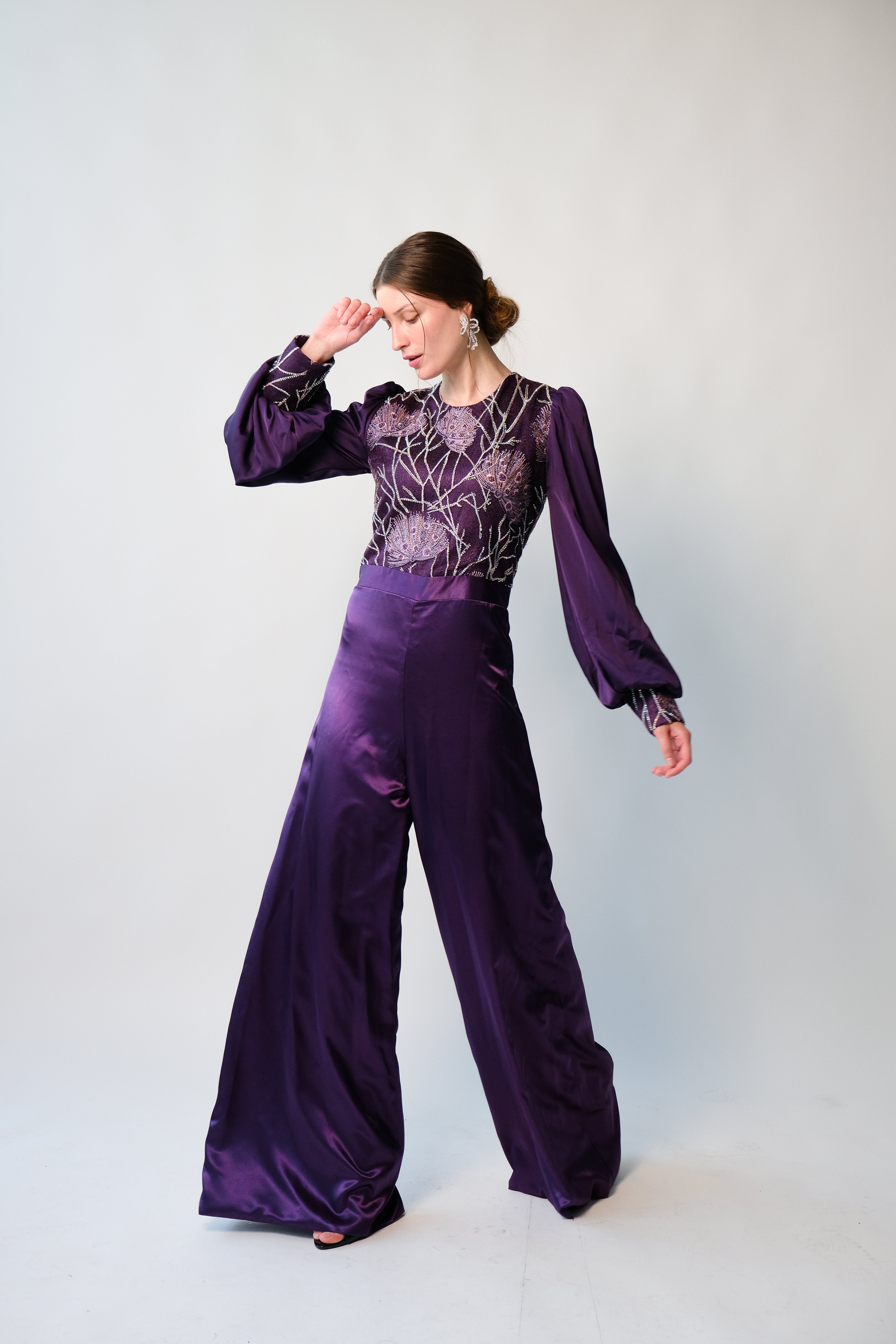 Floral Purple Jumpsuit