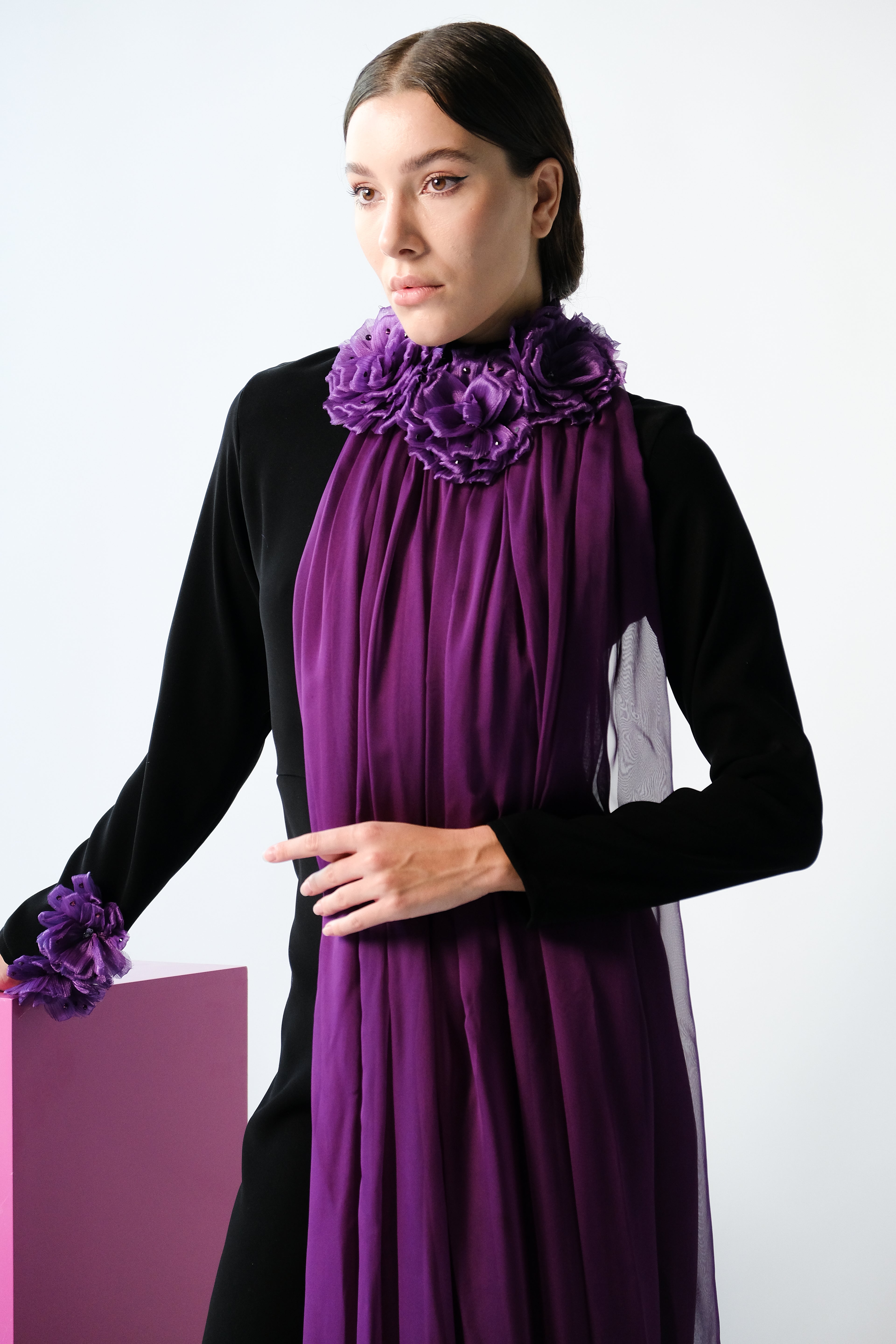 Midnight Draped Gown