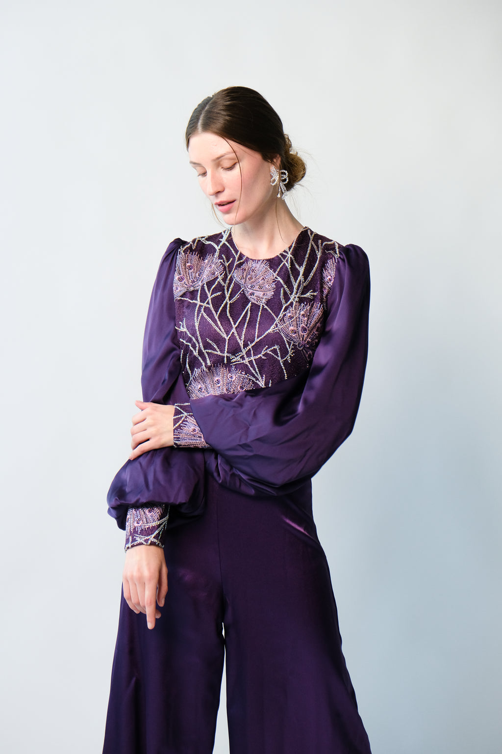 Floral Purple Jumpsuit