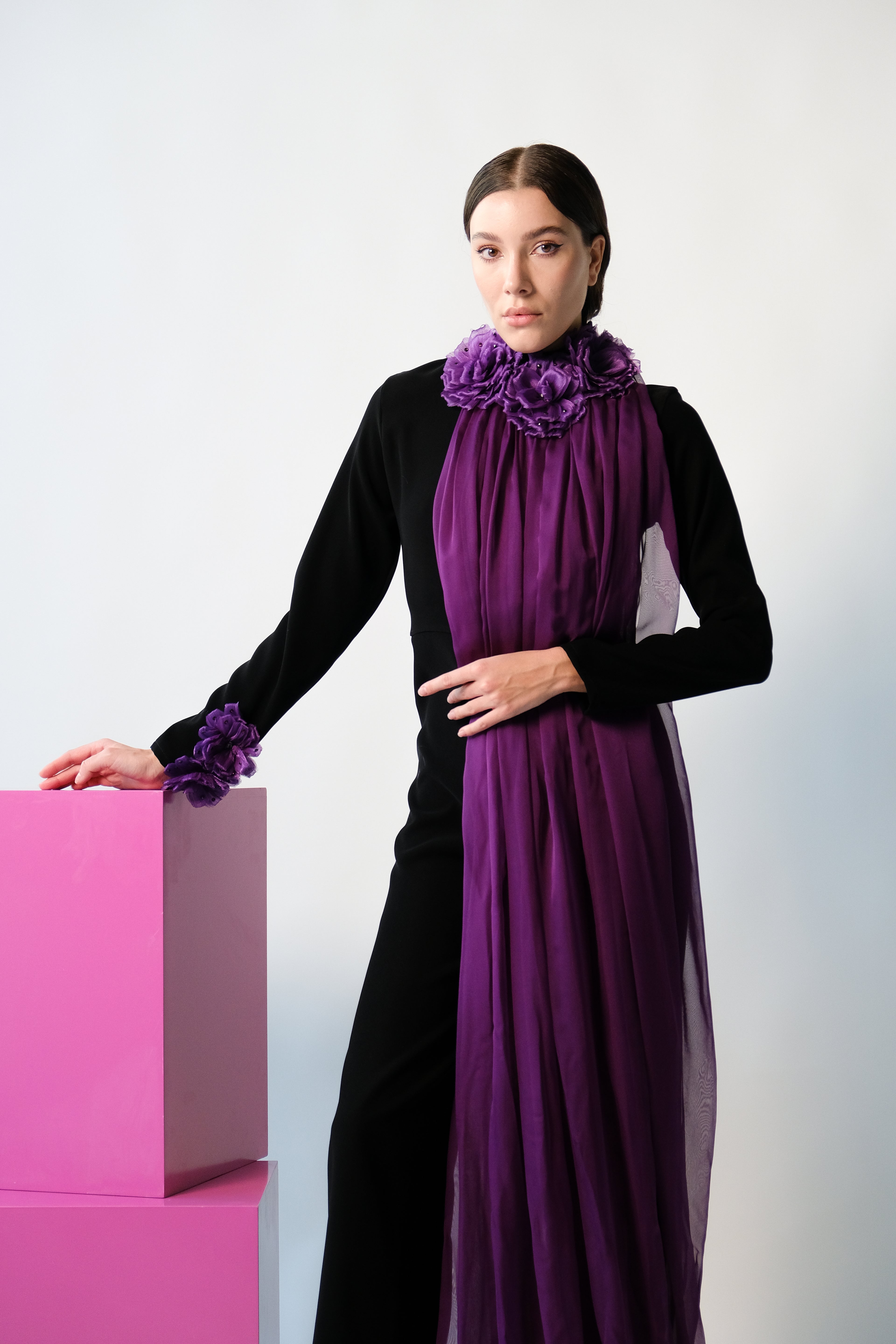 Midnight Draped Gown