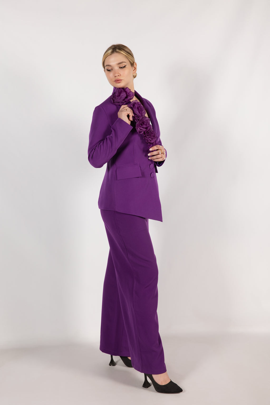 Violet Bloom Suit Set