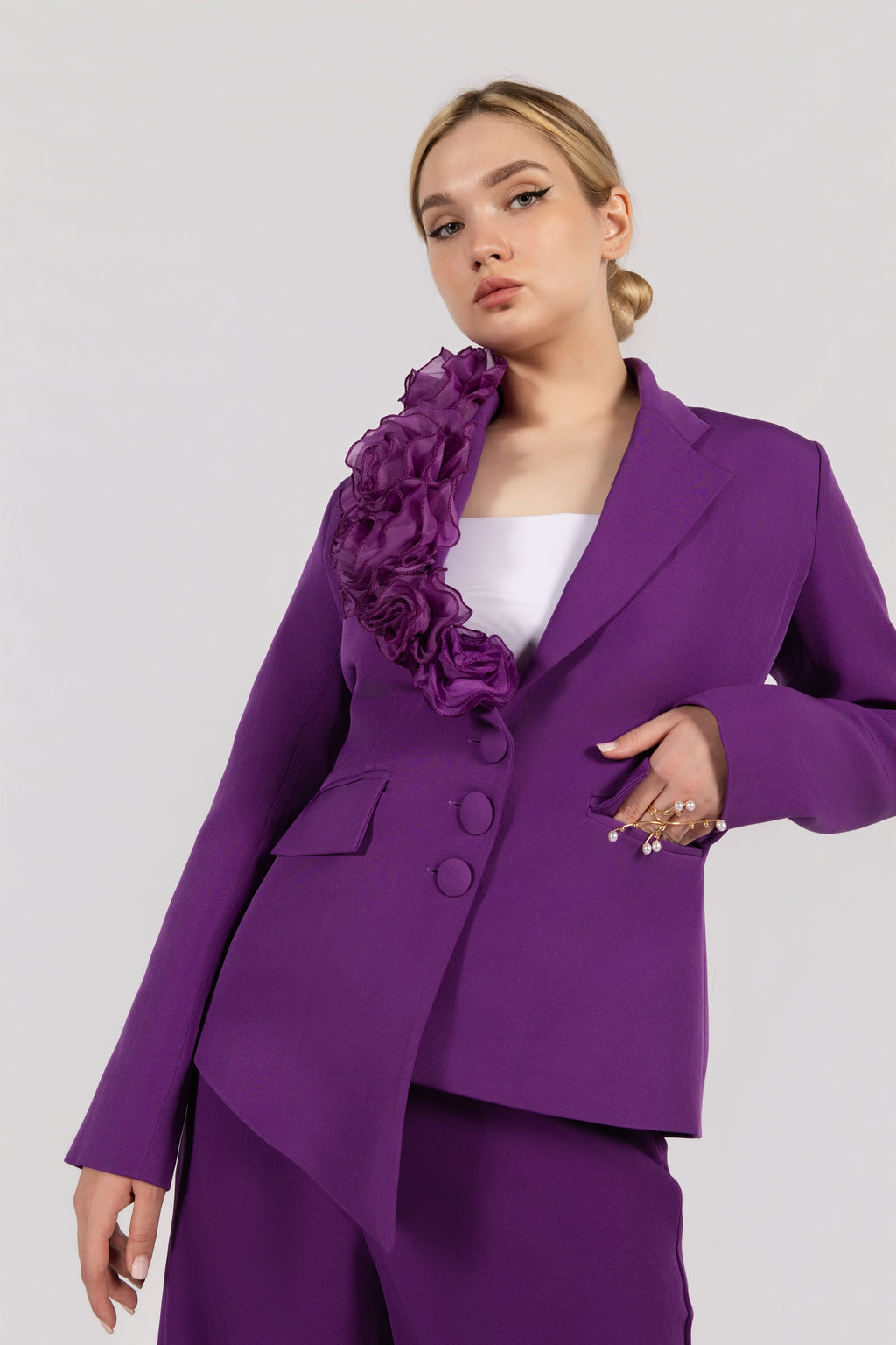 Violet Bloom Suit Set