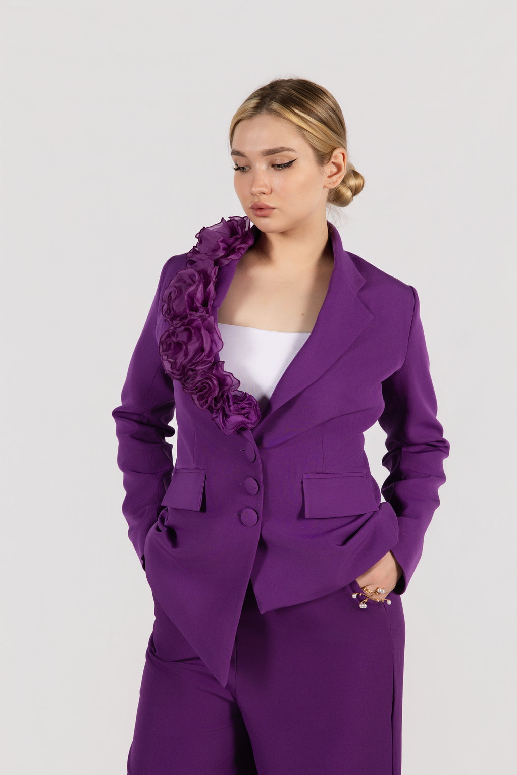 Violet Bloom Suit Set